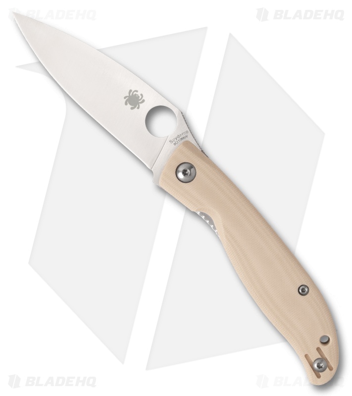 Spyderco Mantra 4 Liner Lock Knife White G-10 (3.3" Satin 8Cr13MoV)