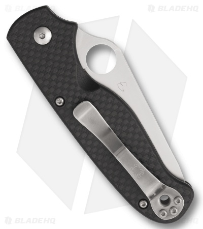 Spyderco ButtonUp Button Lock Knife Carbon Fiber (3.3" Satin Serr) C275CFPS