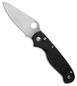 Spyderco ButtonUp Button Lock Knife Black G-10 (3.3" Satin)