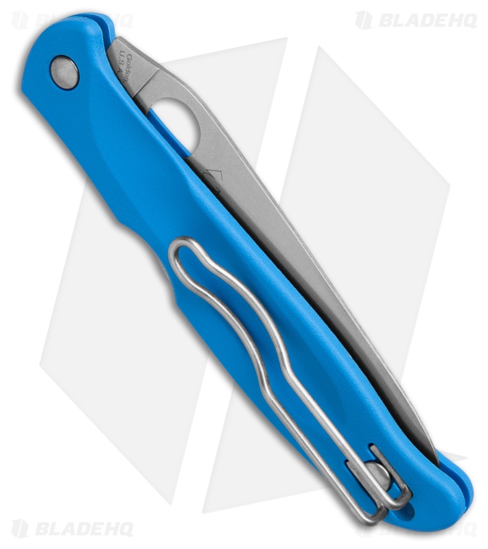 Spyderco Charisma Lightweight Lockback Knife Blue FRN (3" Satin BD1N) C259PBL