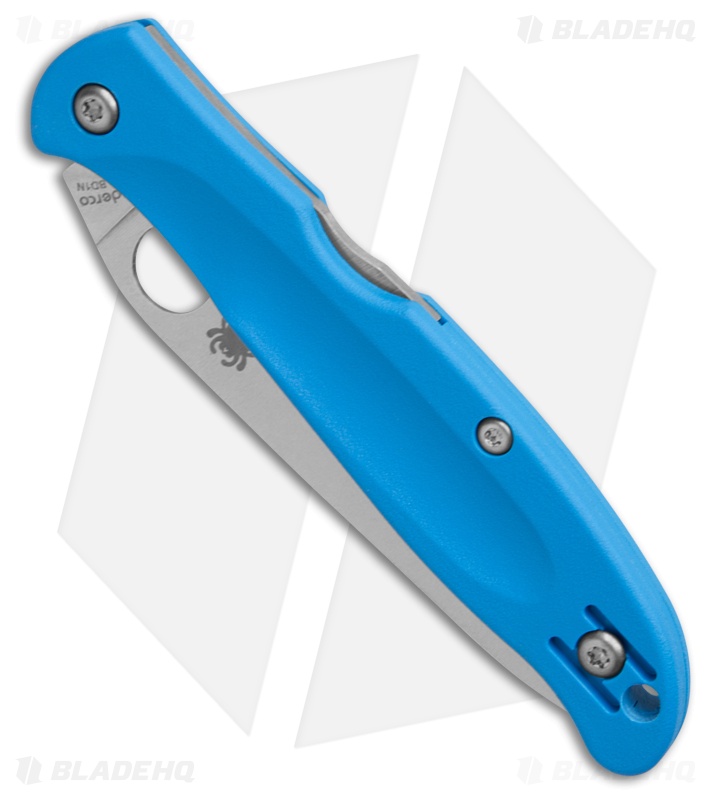 Spyderco Charisma Lightweight Lockback Knife Blue FRN (3" Satin BD1N) C259PBL