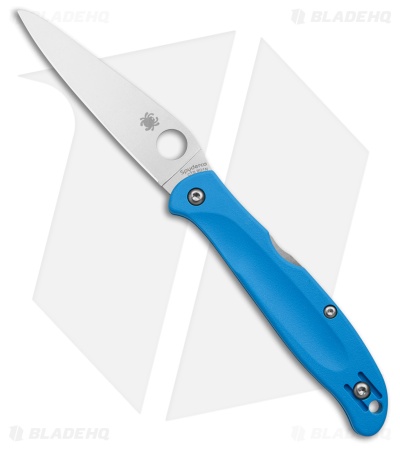 Spyderco Charisma Lightweight Lockback Knife Blue FRN (3" Satin BD1N) C259PBL