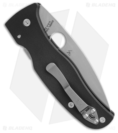 Spyderco Bodacious Compression Lock Knife Black G-10 (3.6" Satin) C263GS