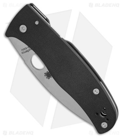 Spyderco Bodacious Compression Lock Knife Black G-10 (3.6" Satin) C263GS