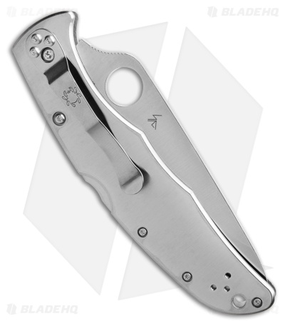 Spyderco Endura 4 Stainless Steel SS Folder (3.875" Satin Serr) C10PS 