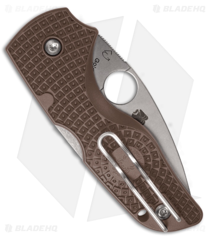 Spyderco Lil' Native Lightweight Lockback Knife Brown FRN (2.4" Satin 15V)