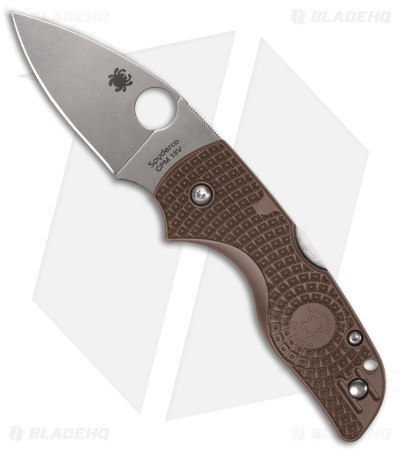 Spyderco Lil' Native Lightweight Lockback Knife Brown FRN (2.4" Satin 15V)