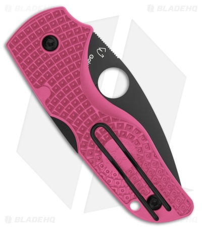 Spyderco Lil' Native Lightweight Lockback Knife Pink FRN (2.4" DLC) C230PPNBK
