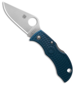 Spyderco Manbug Lockback Knife Cobalt Blue FRN (2" Satin SPY27) MPCBL