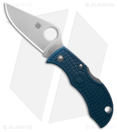 Spyderco Manbug Lockback Knife Cobalt Blue FRN (2" Satin SPY27) MPCBL