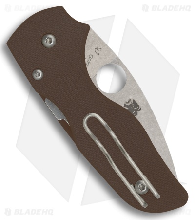 Spyderco Lil' Native Brown G-10 Drop Point Satin CPM 15V