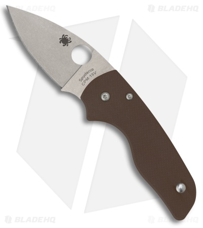 新品❗️未開　Crown  15years OLD Spyderco Lil' Native Brown G-10 Drop Point Satin CPM 15V