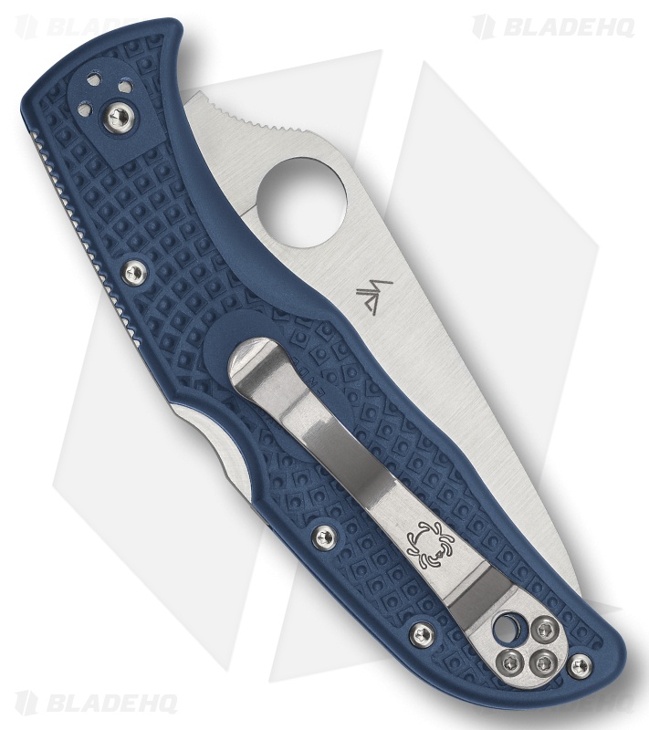 Spyderco Endela Lightweight Lockback Knife Blue FRN (3.4" Satin CPM SPY27)
