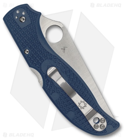 Spyderco Stretch 2 XL Lightweight Lockback Knife Blue FRN (4" Satin CPM SPY27)