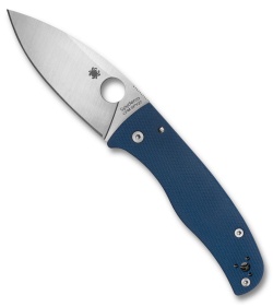 Spyderco Bodacious Compression Lock Knife Blue G-10 (3.6&quot; Satin CPM SPY27) | 229722