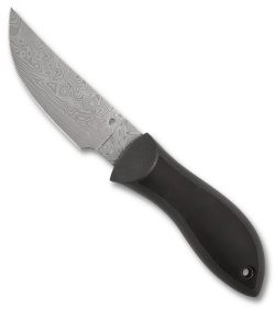 Spyderco Moran Upswept Fixed Blade Knife Gray/Back FRN/Kraton (3.9" Damasteel)