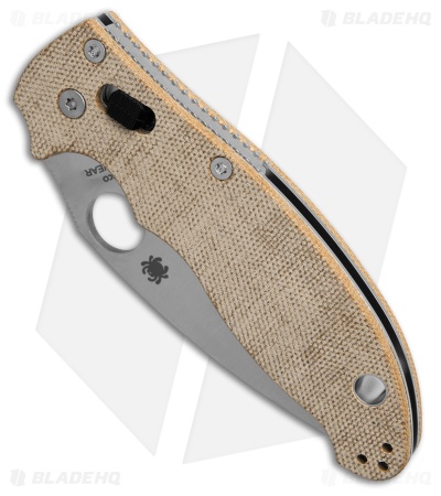 Spyderco Manix 2 Ball Bearing Lock Knife Brown Micarta (3.4" Satin CRU-WEAR)