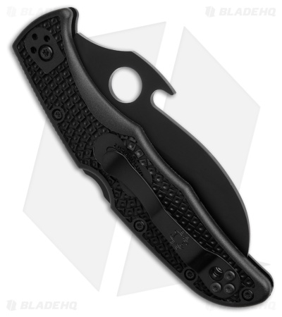 Spyderco Matriarch 2 Knife Emerson Black FRN (3.55" Black Full Serr) C12SBBK2W
