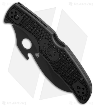 Spyderco Matriarch 2 Knife Emerson Black FRN (3.55" Black Full Serr) C12SBBK2W