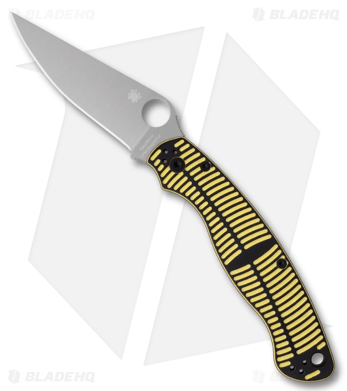 Spyderco Military 2 Salt Knife Black/Yellow G-10 Satin