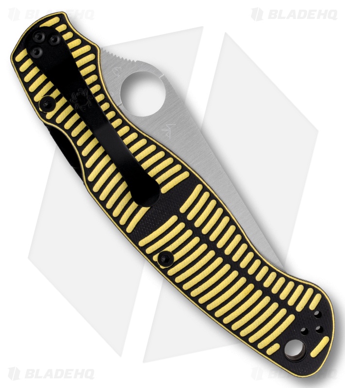 Spyderco Military 2 Salt Knife Black/Yellow G-10 Satin