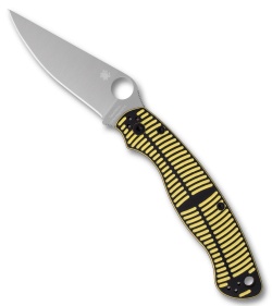 Spyderco Military 2 Salt Compression Lock Knife Yellow/Black G-10 (3.45" Satin)