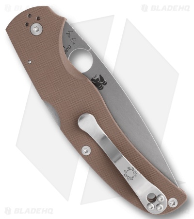 Spyderco Native Chief Lockback Knife Brown G-10 (4" Satin 15V) C244GPBN15V