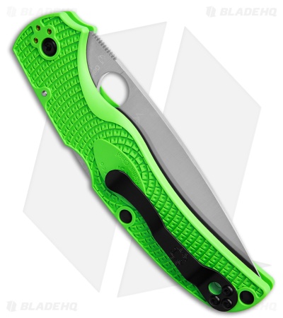 Spyderco Native Chief Lightweight Salt Knife Green FRN (4" Satin Serr LC200N)