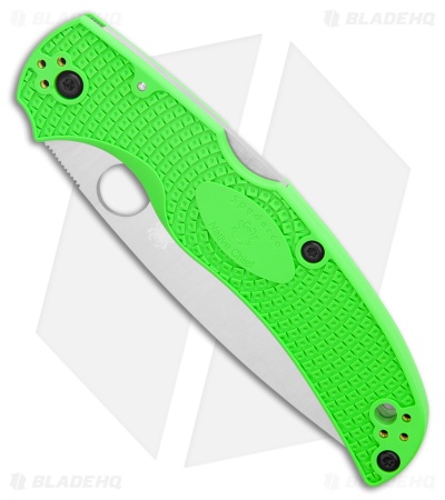 Spyderco Native Chief Lightweight Salt Knife Green FRN (4" Satin LC200N)