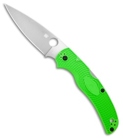 Spyderco Native Chief Lightweight Salt Knife Green FRN (4" Satin LC200N)