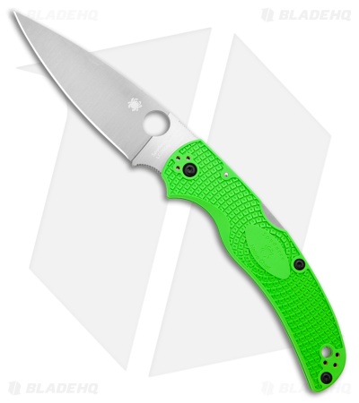 Spyderco Native Chief Lightweight Salt Knife Green FRN (4" Satin LC200N)