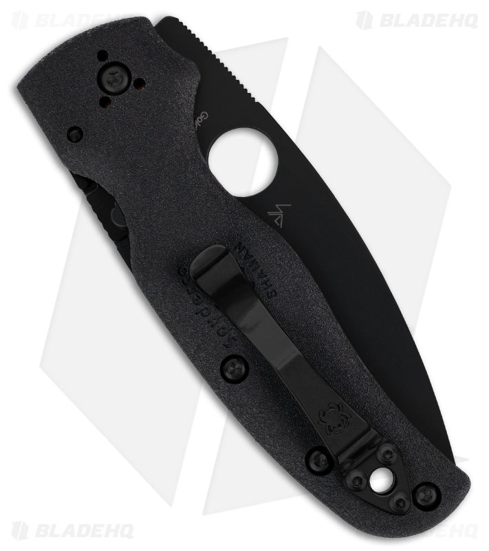 Spyderco Shaman Lightweight Compression Lock Knife Black FRN (3.6" DLC CTS BD1N)