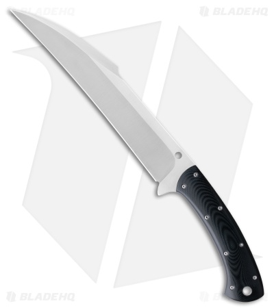 Spyderco Yurco Ginunting Fixed Blade Knife Black G-10 (8.1" Satin 9Cr18MoV)