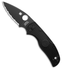 Spyderco Native 5 Lightweight S30V Knife FRN (3" Black Full Serr) C41SBBK5