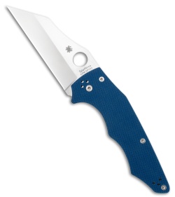 Spyderco YoJumbo Compression Lock Knife Cobalt G-10 (4" Satin CPM SPY27)