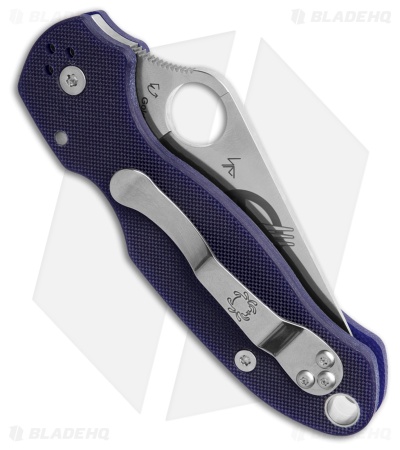 ラベンダーブルー!! Spyderco Para 3 Zero Forks Pocket Knife Blue/Purple G-10