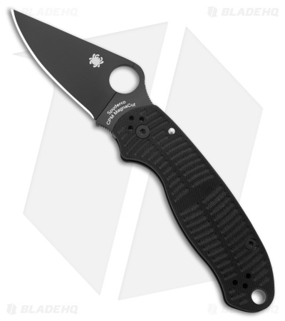 Spyderco Para 3 Salt Compression Lock Knife Black G-10 (2.9" Black MagnaCut)