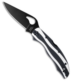 Byrd Knife Magpie Lockback Knife Black & White Peel-Ply G-10 (3.28" Black)