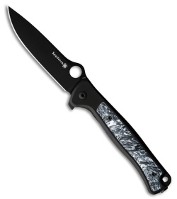 Spyderco Slym R.I.L. Knife Black Ti/FatCarbon Dark Matter Polar (3.4" Black)