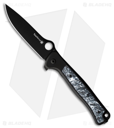 Spyderco Slym R.I.L. Knife Black Ti/FatCarbon Dark Matter Polar (3.4" Black)