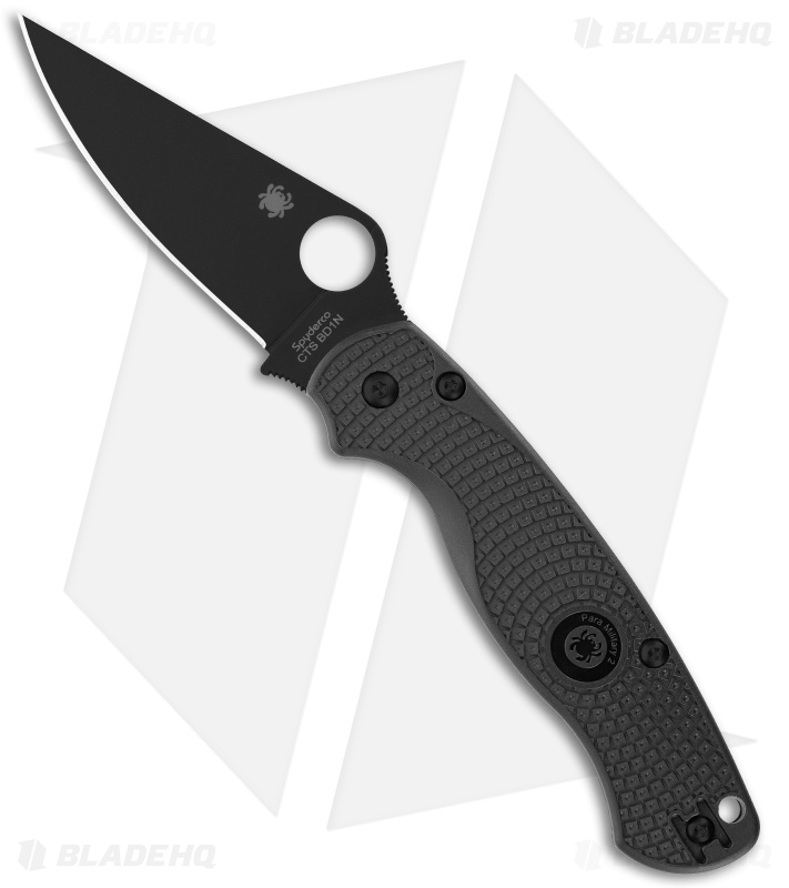 Spyderco Paramilitary 2 Lightweight Knife Black FRN (3.4" DLC) C81PBBK2