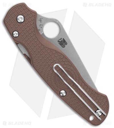 Spyderco Paramilitary 2 Lightweight Brown FRN (3.4" Satin CPM 15V) C81PBN15V2