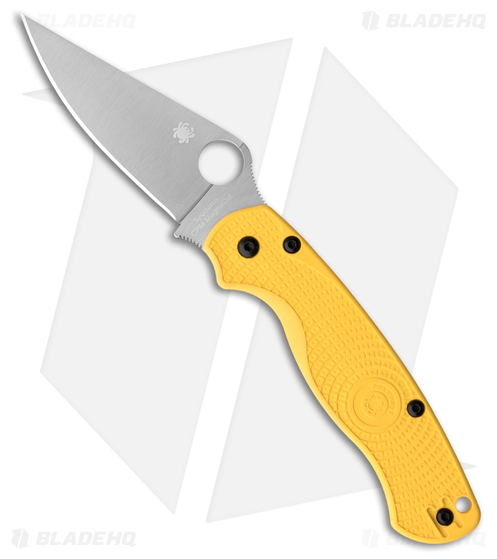 Spyderco Paramilitary 2 Lightweight Salt Yellow FRN (3.45" Satin MagnaCut)