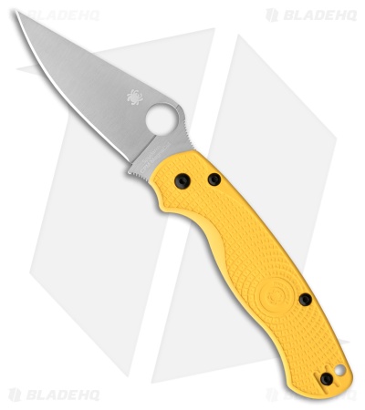 Spyderco Paramilitary 2 Lightweight Salt Yellow FRN (3.45" Satin MagnaCut)