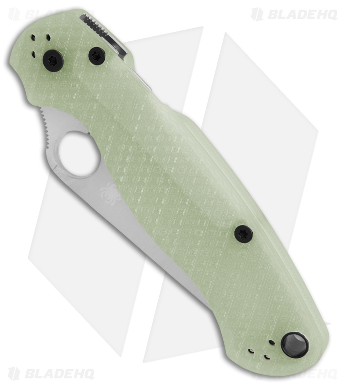 Spyderco Paramilitary 2  Knife Diamond Mesh Natural G-10 (3.4" Satin MagnaCut)