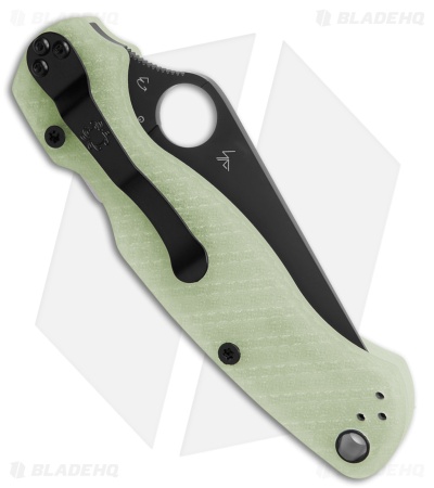 Spyderco Paramilitary 2 Knife Diamond Mesh Natural G-10 (3.4" Black MagnaCut)