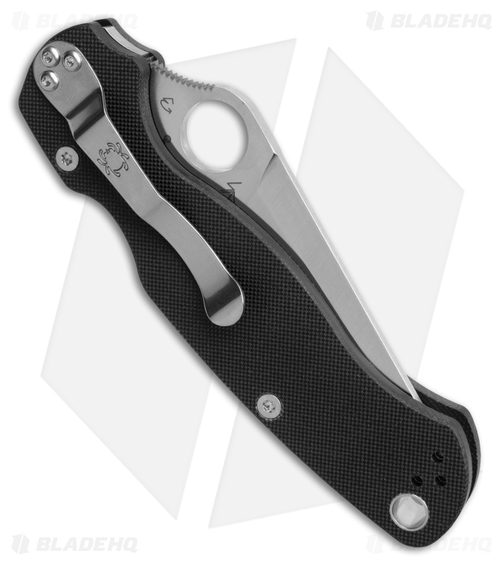 Spyderco Paramilitary 2 Tanto Compression Lock Knife Black G-10 (3.4" Satin M4)