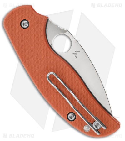 Spyderco Sage 6 Button-Release Compression Lock Knife Burnt Orange G-10 (3" Sat)
