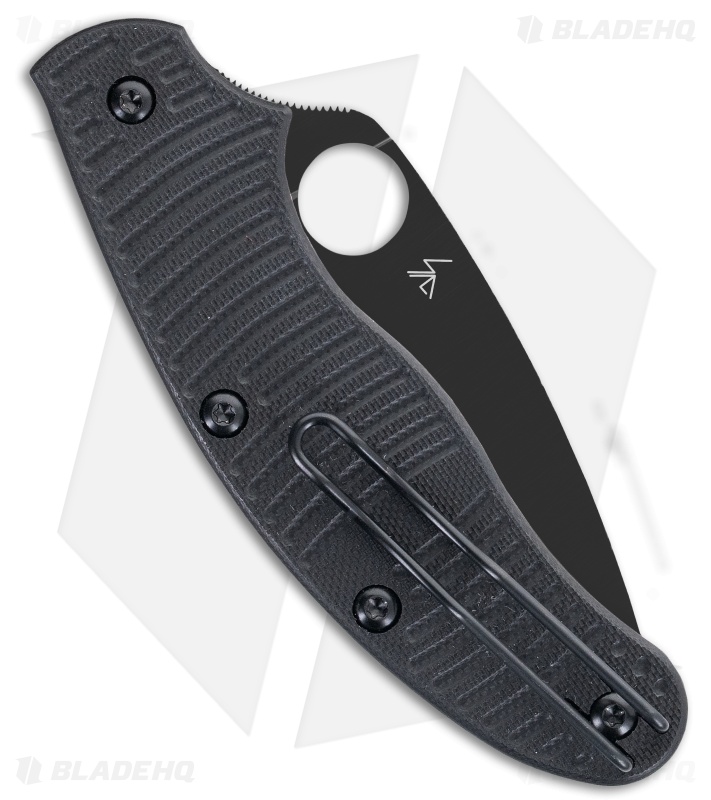 Spyderco UK Pen Knife Salt Slip Joint Knife Black G-10 (2.9" DLC) C94GMCBKP