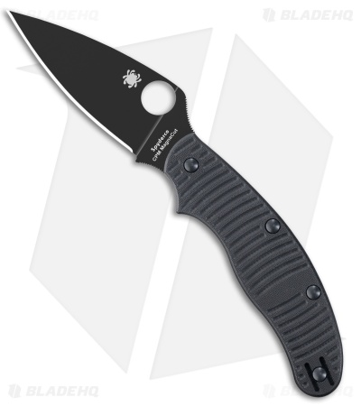 Spyderco UK Pen Knife Salt Slip Joint Knife Black G-10 (2.9" DLC) C94GMCBKP
